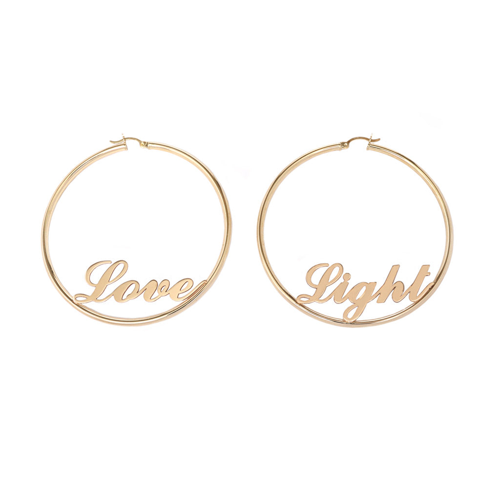 Nameplate Earrings 