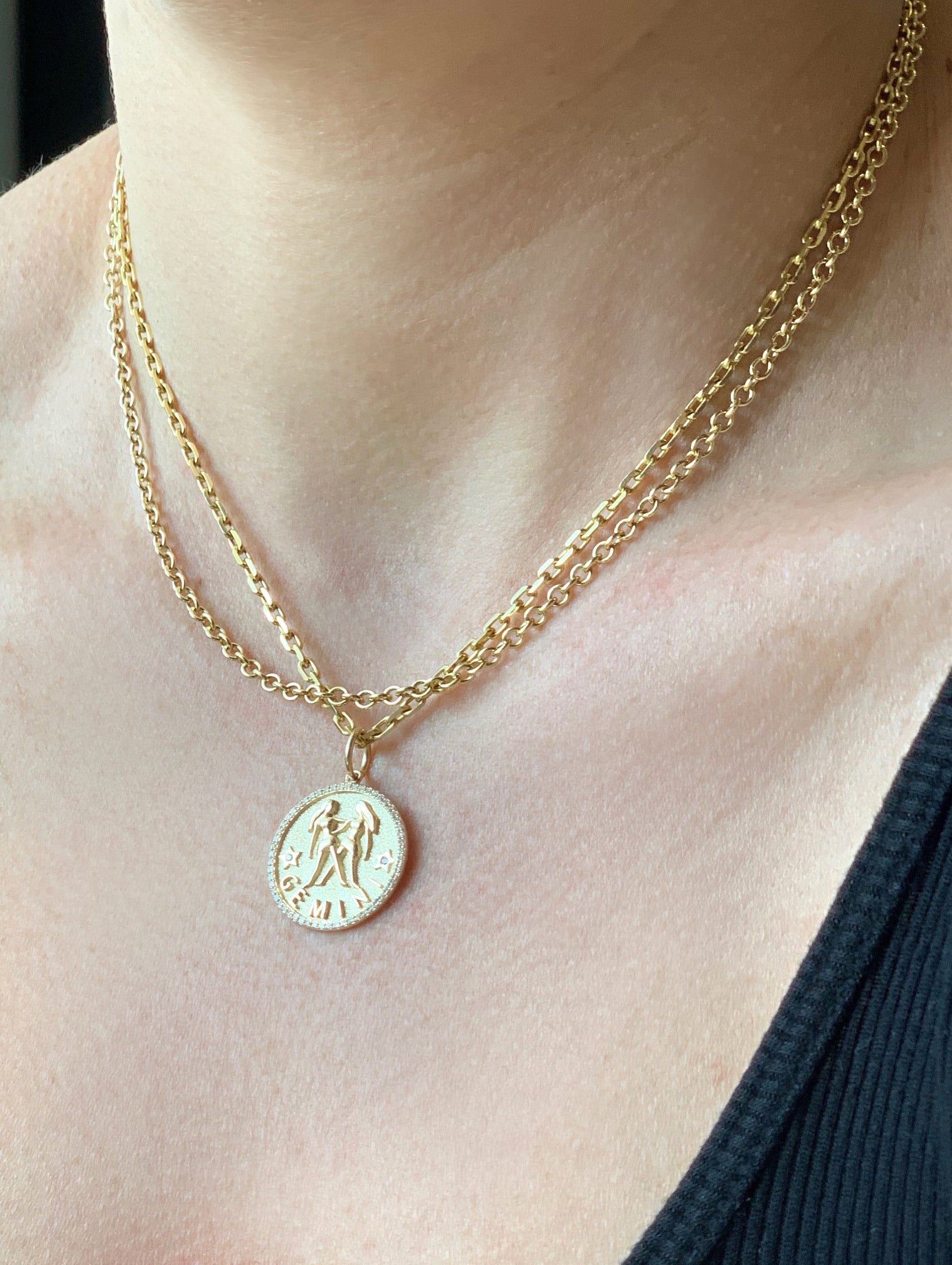 Gold chain online with zodiac sign