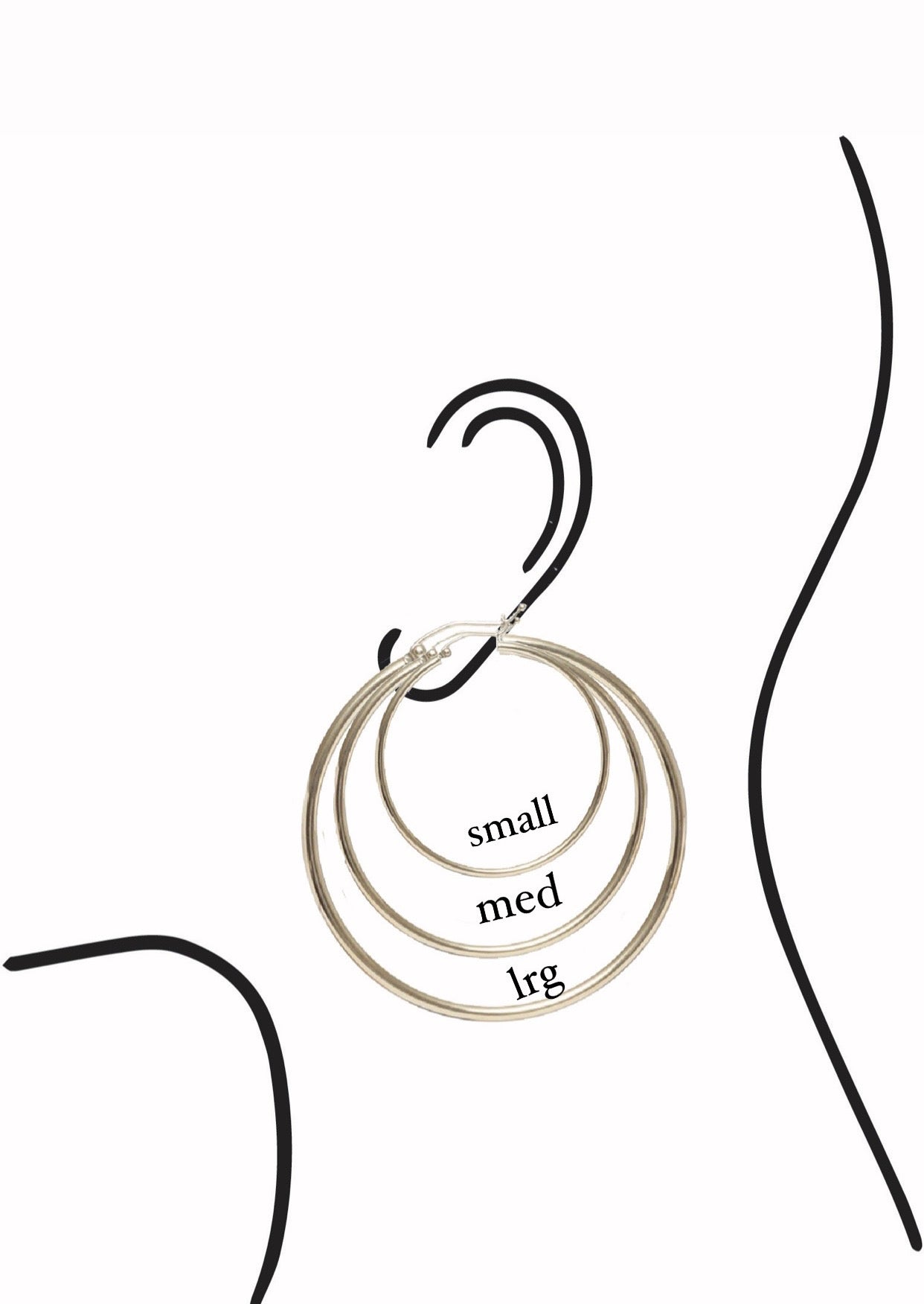 Gold nameplate store hoop earrings