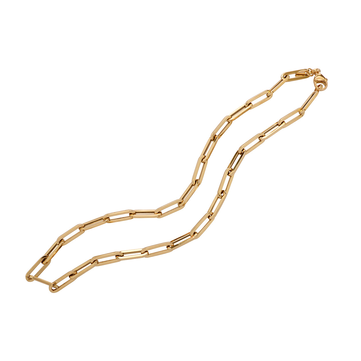 14k Gold Paperclip Link Chain | the10 jewelry