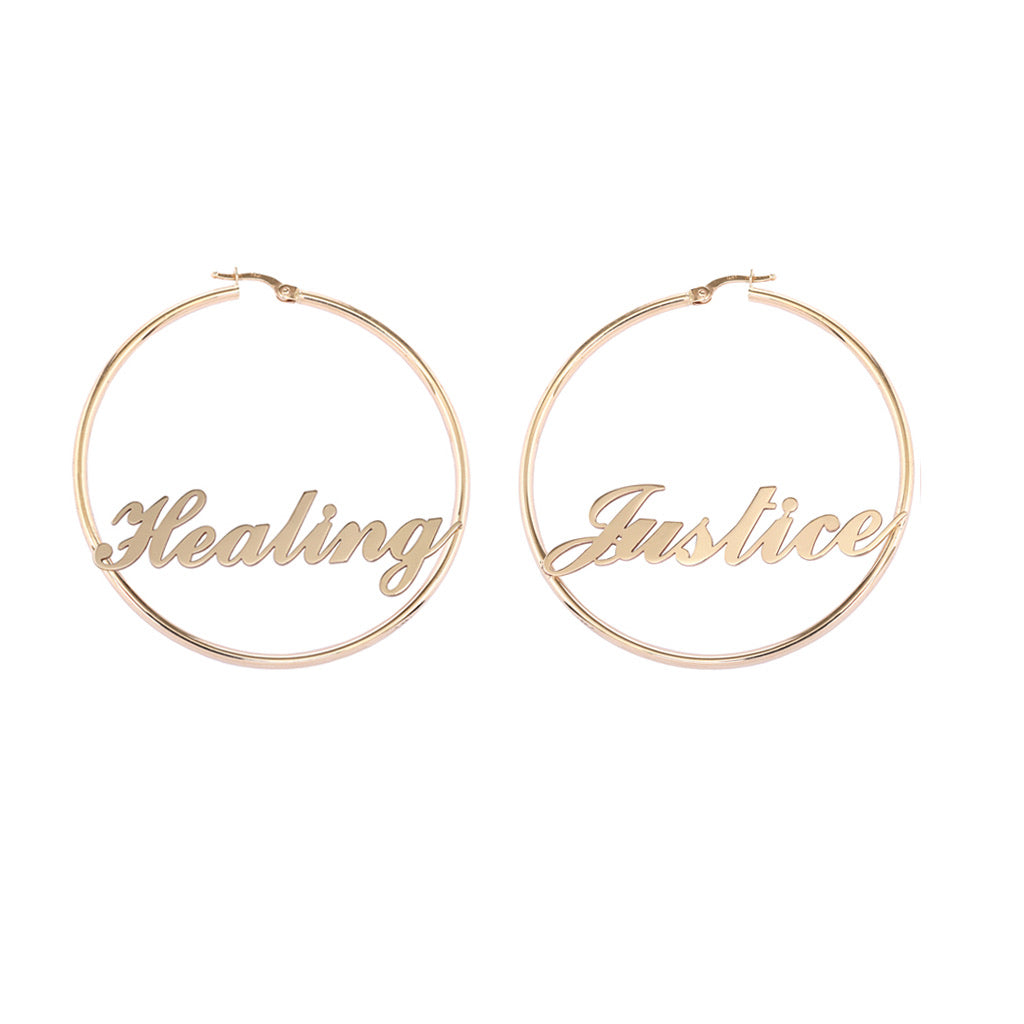 Nameplate Earrings 